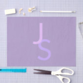 Papier Mousseline Initiales monogrammes à chevauchement moderne | Po (Artisanat)