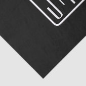 Papier Mousseline Initiales monogrammes modernes | Noir & Blanc (Détail)