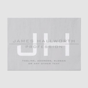 Papier Mousseline Initiales monogrammes modernes (ou autre texte) Gr