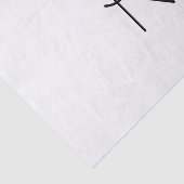 Papier Mousseline Initiales superposées de style moderne (Détail)