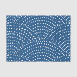 Papier Mousseline ink dot scales - white on classic blue