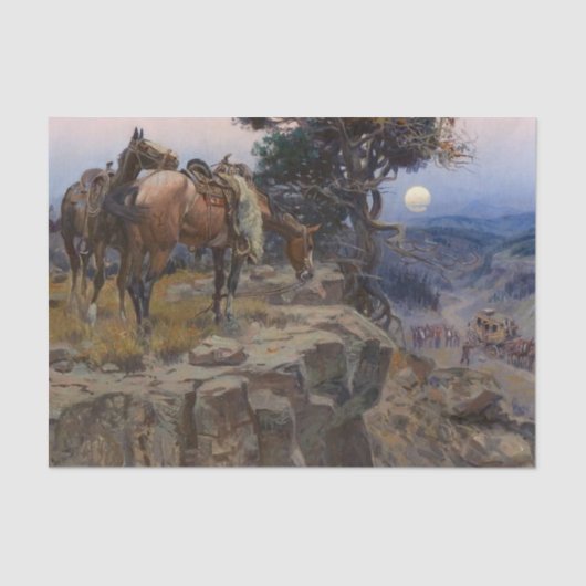 Papier Mousseline "Innocent Allies" de Charles M Russell (Recto)