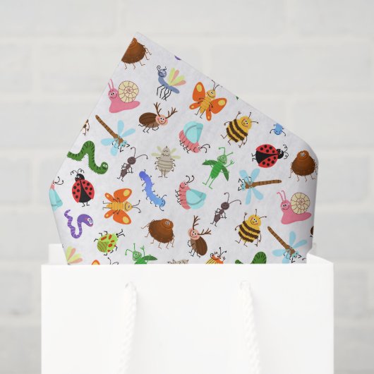 Papier Mousseline Insectes Bugs Découpage (Sac cadeau)