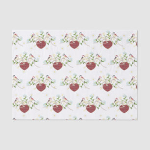 Papier Mousseline Inséparables Floral