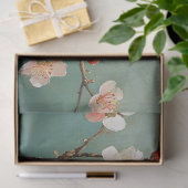 Papier Mousseline Inséparables sur une page de découpage de branche  (Cadeau)