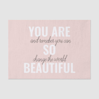 Papier Mousseline Inspiration Vous Êtes Si Belle Citation Positive