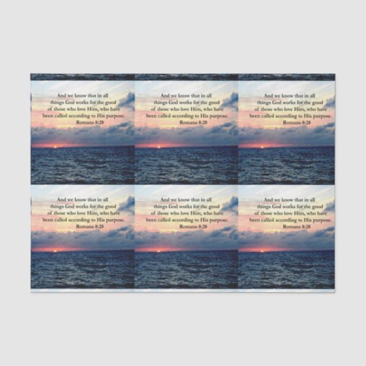 PAPIER MOUSSELINE INSPIRING ROMANS 8:28 DESIGN (Recto)