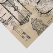 Papier Mousseline Instruments de l'Heure Steampunk Hourglass (Détail)