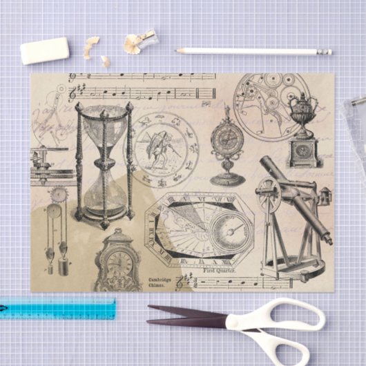 Papier Mousseline Instruments de l'Heure Steampunk Hourglass (Artisanat)