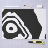 Papier Mousseline Into Deep : Abstrait noir & blanc (Artisanat)