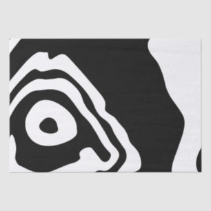 Papier Mousseline Into Deep : Abstrait noir & blanc