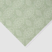 PAPIER MOUSSELINE INTRIQUER LES MOTIFS VERTS PASTEL (Détail)