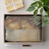 Papier Mousseline Inviting Christmas candle tissue paper holly berry (Cadeau)