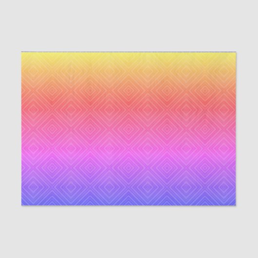 Papier Mousseline Ipanema Arc-en-ciel Hypnotique Diamant Moderne Pop (Recto)