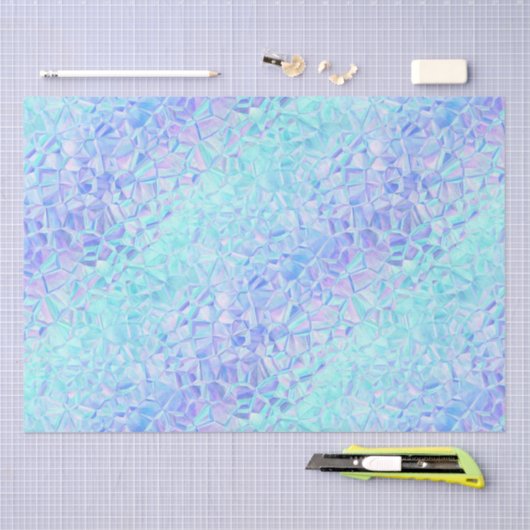 Papier Mousseline iridescence glacée : (Artisanat)