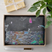 Papier Mousseline Iridescent Abstract Stained Glass Pattern (Cadeau)