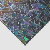 Papier Mousseline Iridescent Abstract Stained Glass Pattern (Détail)