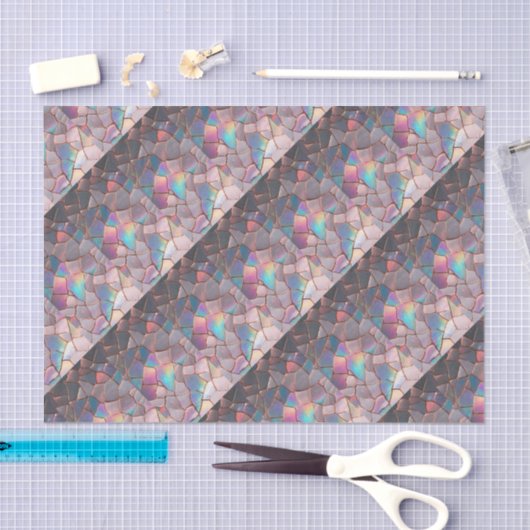 Papier Mousseline Iridescent Pearlized Faux Rose Gold Decoupage  (Artisanat)