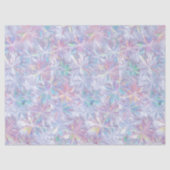 Papier Mousseline Iridescent shimmering snowflakes pattern (Recto)