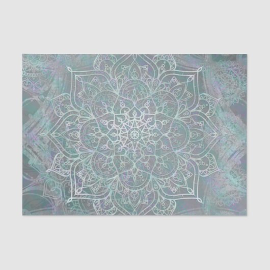 Papier Mousseline Iridescent Shtoujours Mandala Boho Chic (Recto)