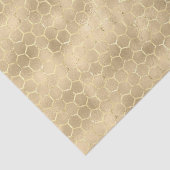 Papier Mousseline Iridescente Honeycomb Gold Gradient Apier Motif (Détail)