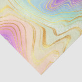 Papier Mousseline Iridescente Rainbow Gradient et Gold Foil Strata (Détail)