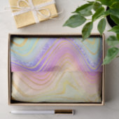Papier Mousseline Iridescente Rainbow Gradient et Gold Foil Strata (Cadeau)