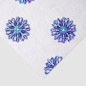 Papier Mousseline Iridescente Snowflakes Noël Hanukah enveloppement  (Détail)