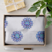 Papier Mousseline Iridescente Snowflakes Noël Hanukah enveloppement  (Cadeau)