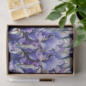 Papier Mousseline Iris bleu violet découpage (Cadeau)