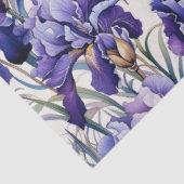Papier Mousseline Iris bleu violet découpage (Détail)