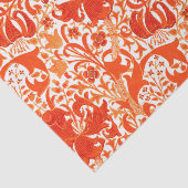 Papier Mousseline Iris de William Morris et lis, mandarine (Détail)