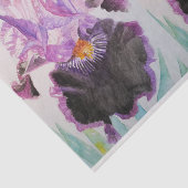 Papier Mousseline Iris Irises Purple Aquarelle Florale Fleur (Détail)