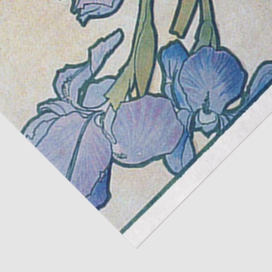 Papier Mousseline Iris (Quatre Fleurs), Alphonse Mucha (Détail)