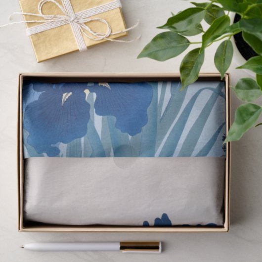 Papier Mousseline Irises, 1936 par Ohara Koson (Cadeau)