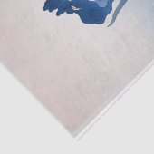 Papier Mousseline Irises (bleu foncé) par Ohara Koson (Détail)