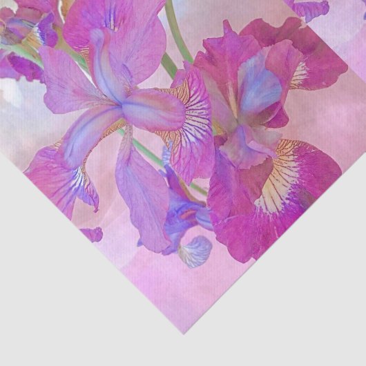Papier Mousseline Irises magiques - Papier Tissu (Détail)