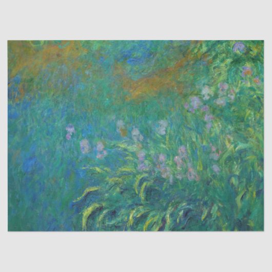 Papier Mousseline Irises par Claude Monet (Recto)