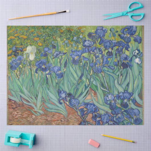 Papier Mousseline Irises par Vincent Van Gogh (Artisanat)