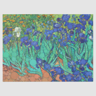 Papier Mousseline Irises, points d'infini par Vincent van Gogh