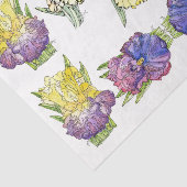 Papier Mousseline Irises Purple Yellow - Papier Tissu Découpage (Détail)