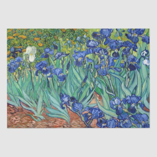 Papier Mousseline Irises Vincent van Gogh Fleurs Peinture Art (Recto)