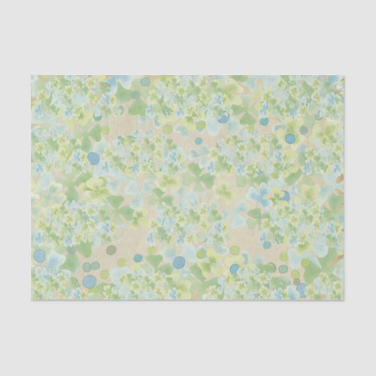 Papier Mousseline Irlandais Rose Clovers Tissue Paper (Recto)