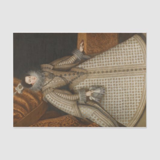 Papier Mousseline Isabel de Bourbon par Rodrigo de Villandrando (Recto)