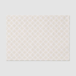 Papier Mousseline Ivoire et or Floral Géométrique sans joint