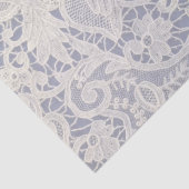 Papier Mousseline Ivory Lace Marine Bleu Élégant mariage Cadeau (Détail)