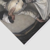 Papier Mousseline Ivory robed Dancer with jeweled Sash Decoupage (Détail)