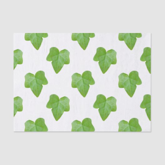 Papier Mousseline Ivy Leaf Motif (Recto)