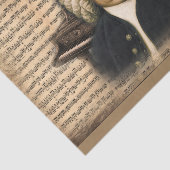 Papier Mousseline J. S. Bach Le compositeur avec musique et piano (Détail)