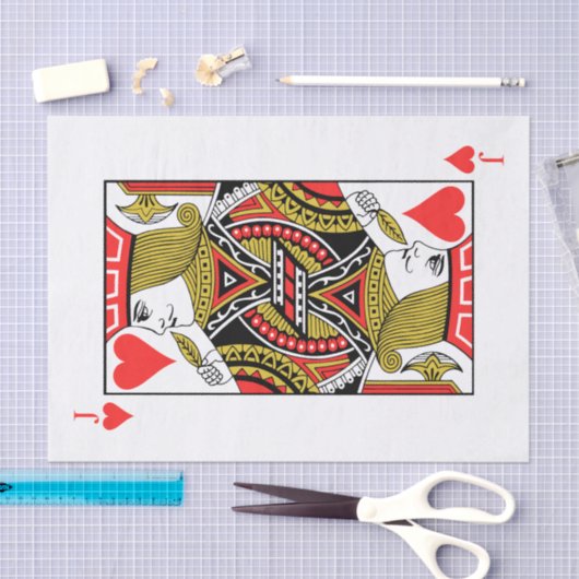 Papier Mousseline Jack des coeurs (Artisanat)